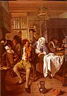 Jan Steen Interior Of A Tavern painting